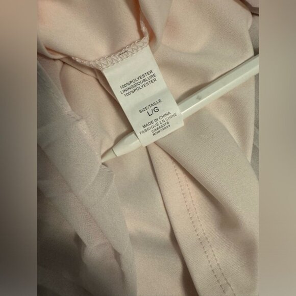 Suzy Shier - pink pleated sheer lined midi skirt - Picture 4 of 5